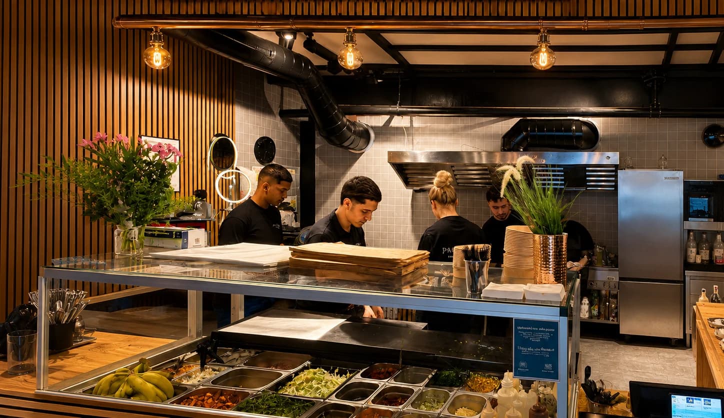 Pastaclubs team bag disken i butikken på Farum Bytorv